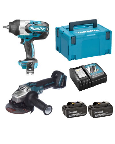 Makita SET-DTW1002Z-0126 | Набор инструментов Makita LXT гайкокрут DTW1002RTJ и угловая шлифмашина DGA504Z