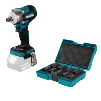 Makita SET-DTW301Z-1125 | Набір акумуляторого інструменту MAKITA LXT гайкокрут DTW301Z+набір уд. головок E-16564