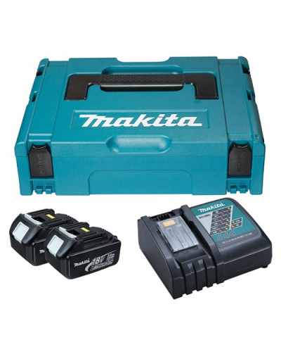 Набір акумуляторно інструменту ланцюгова пила MAKITA LXT DUC353Z + 197952-5 (BL1830x2, DC18RC, Makpac 1)  - фото 2