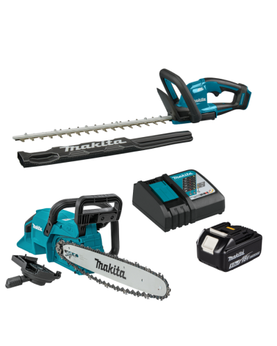 Makita SET-DUC357RT-0726 | Набір акумуляторна ланцюгова пила Makita DUC357RT+ кущоріз DUH506Z