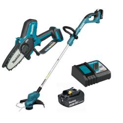 Набор аккумуляторного садового инструмента Makita: коса DUR193RF и мини-пила DUC101Z