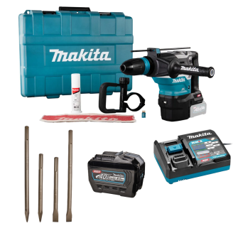 Makita SET-HR005GZ01-1125 | Набір HR005GZ01 BL4080F + DC40RA + набір зубил P-18013