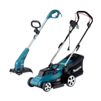 Makita SET_ELM3320_T | Набір мережевого садового інструменту MAKITA газонокосарка ELM3320 та тример UR3000